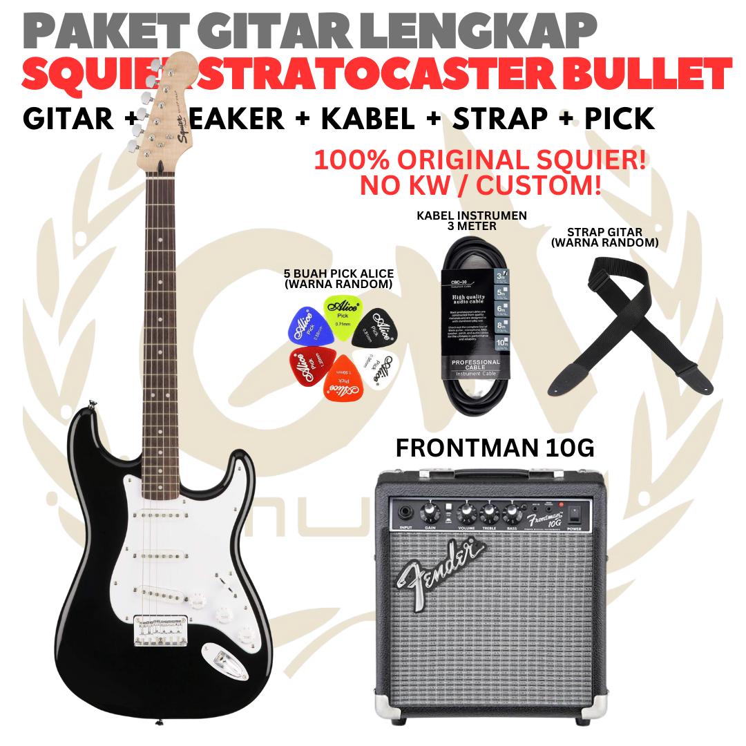 PAKET GITAR SQUIER STRATOCASTER BULLET Electric Gitar | GUITAR PACK