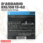 D'Addario EXL158 13-62 Nickel Wound, Baritone Light Gauge Electric Guitar Strings - Senar Gitar Listrik Elektrik EXL 158