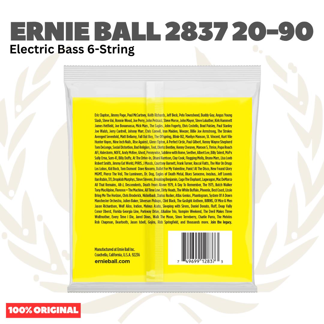 Ernie Ball 2837 Slinky 6-String w/Small Ball-End 29-5/8 Scale Bass Guitar Strings, 20w-90 - Senar Bass 6-Senar