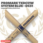 PROMARK DC51-SYS System Blue Lacquered Hickory Stick Drum - TXDC51W Stik Drum Original Asli