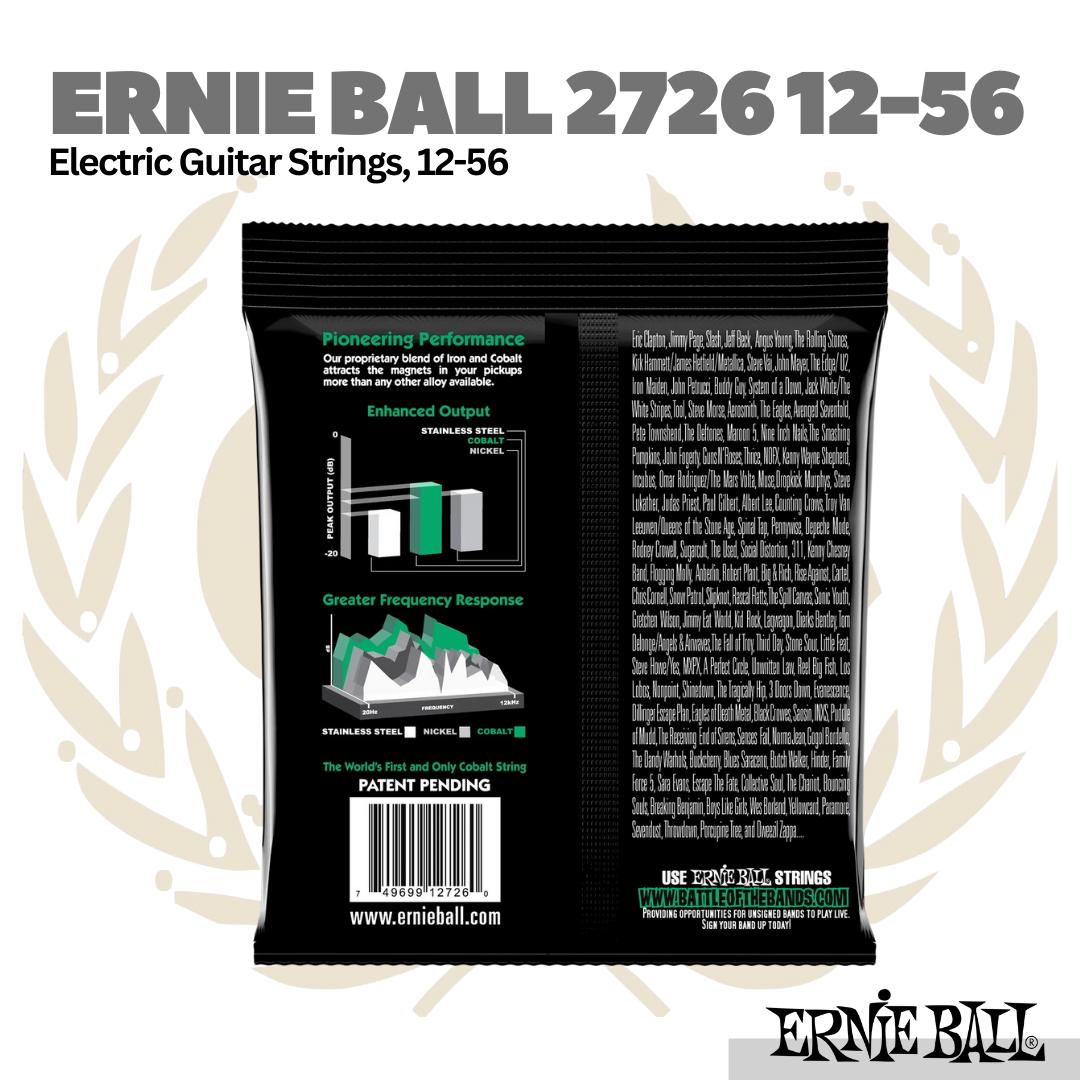 Ernie Ball 2726 Not Even Slinky Cobalt Electric Guitar Strings, 12-56 - Senar Gitar