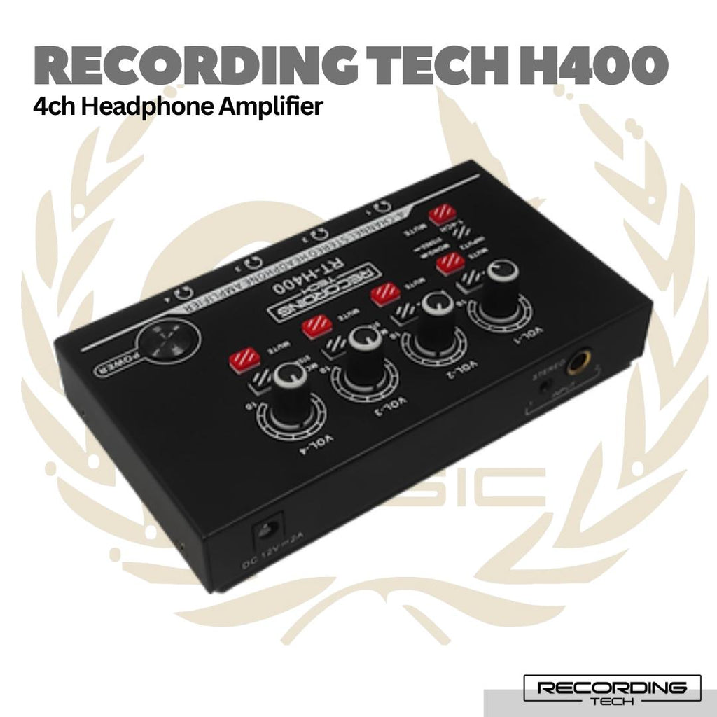 Recording Tech RT-H400 - Headphone Amplifier Distributor 4 Channel