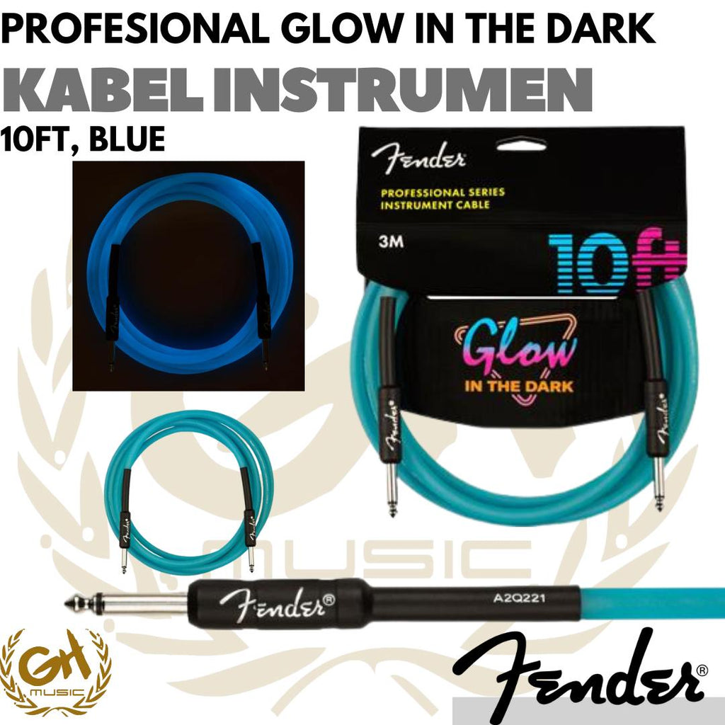 Fender Professional Series Glow in the Dark Instrument Cable - KABEL