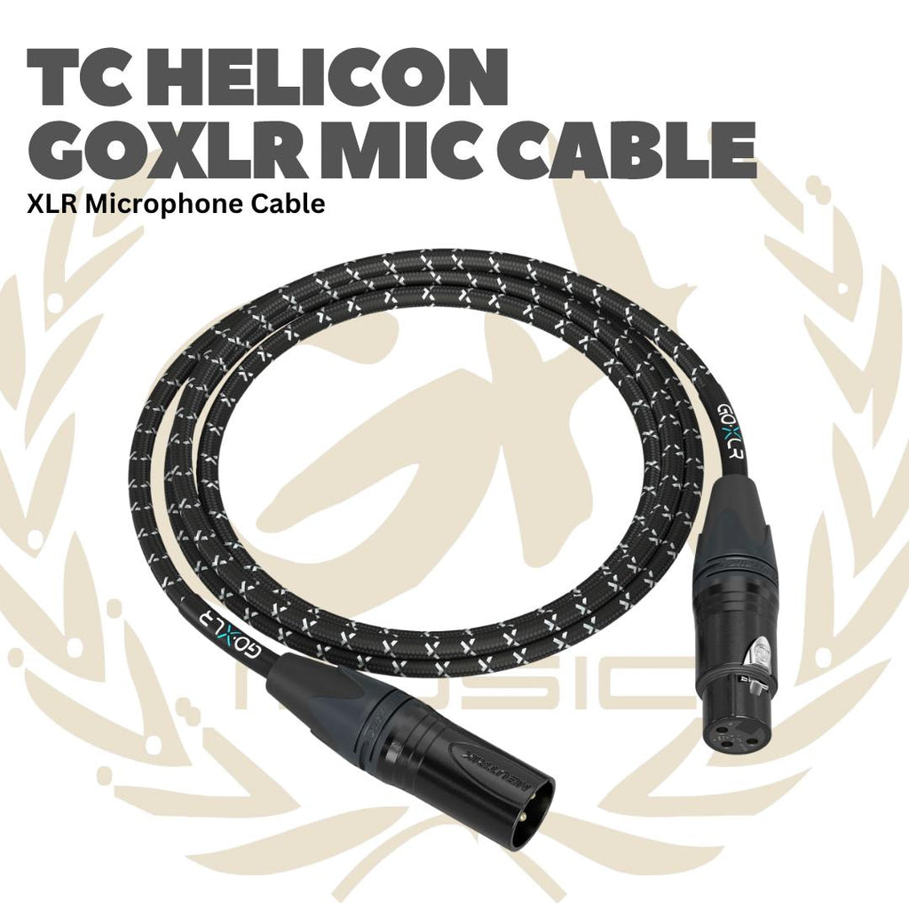 TC Helicon GOXLR Mic Cable XLR Microphone Cable 10ft - Kabel XLR Mik GO XLR Connectors