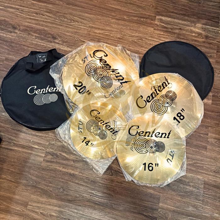 CENTENT STU Cymbal Set + Bag 14", 16", 18", 20" | Simbal Drum Murah