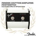 Fender 2 Button Amplifier Footswitch Channel Select-Effects On-Off - Switch Pedal