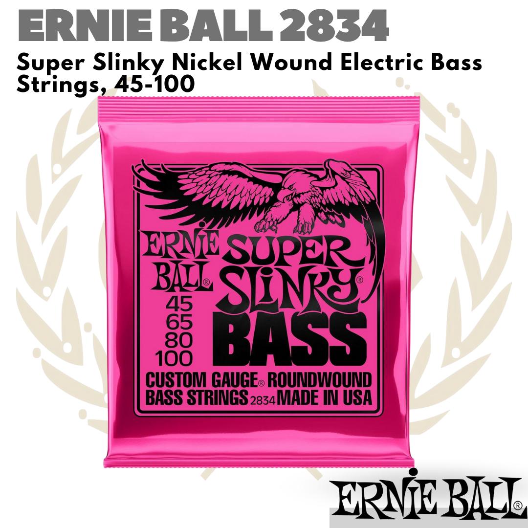 ERNIE BALL 2834 Super Slinky Nickel Wound 45-100 Senar Bass Elektrik