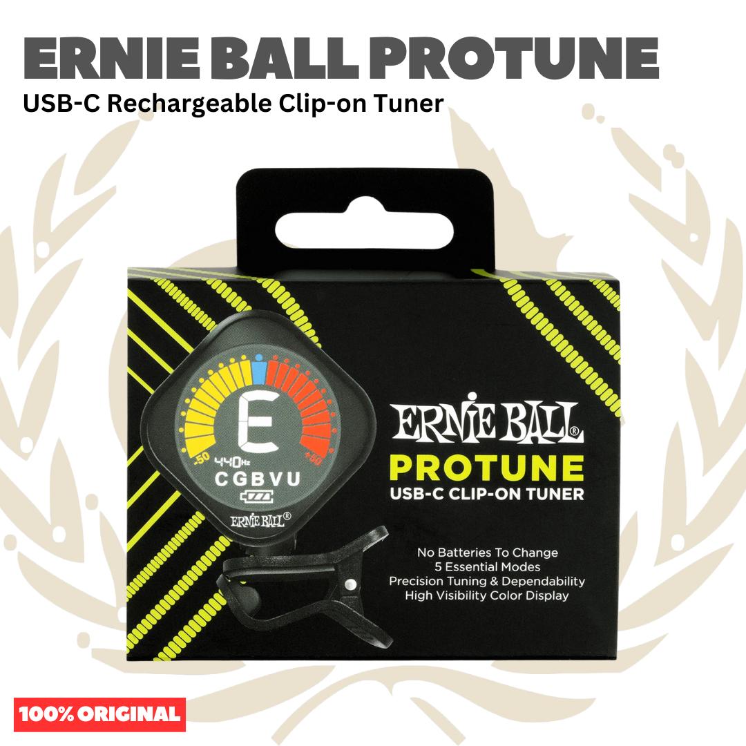 Ernie Ball P09627 ProTune USB-C Rechargeable Clip-on Tuner - Tuner Gitar Bass