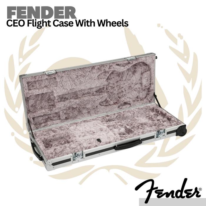 Fender CEO Flight Case w/ Wheels - Hardcase Koper Gitar Pesawat