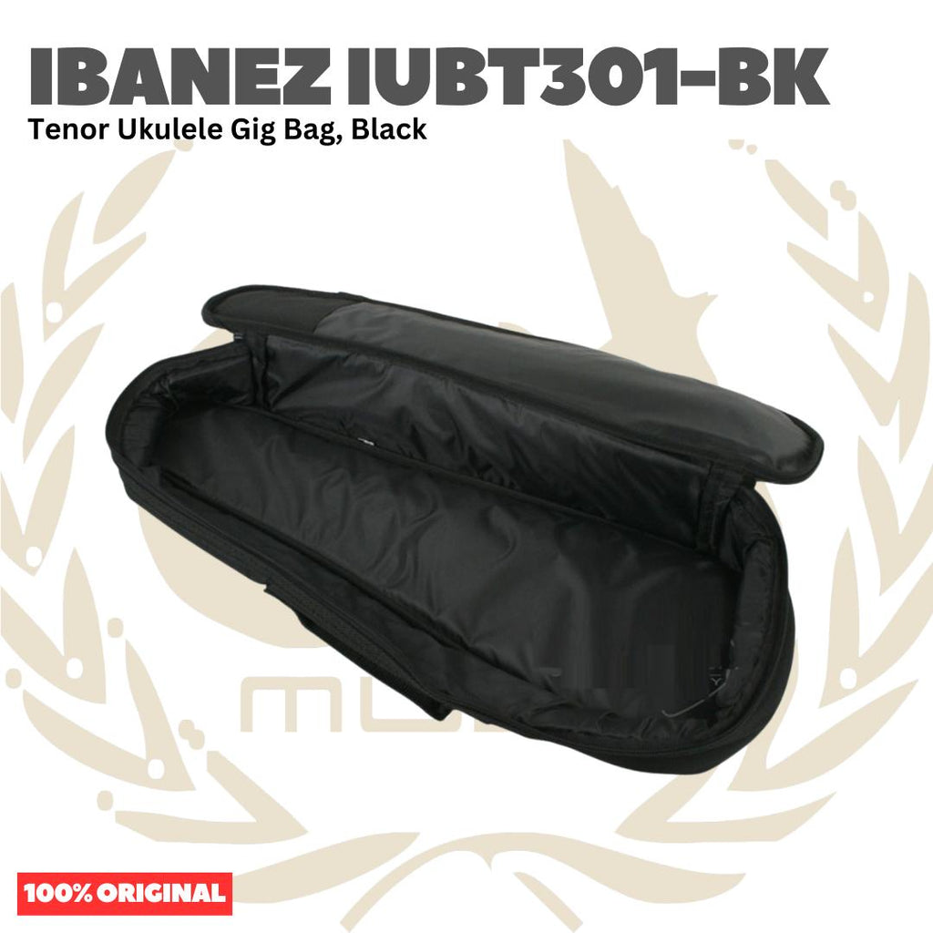 Ibanez IUBT301-BK Gig bag for Tenor Ukulele - Tas Ukulele Tenor Original Asli