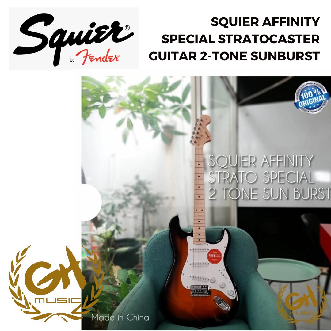 SQUIER AFFINITY SPECIAL STRATOCASTER GUITAR 2-TONE SUNBURTS