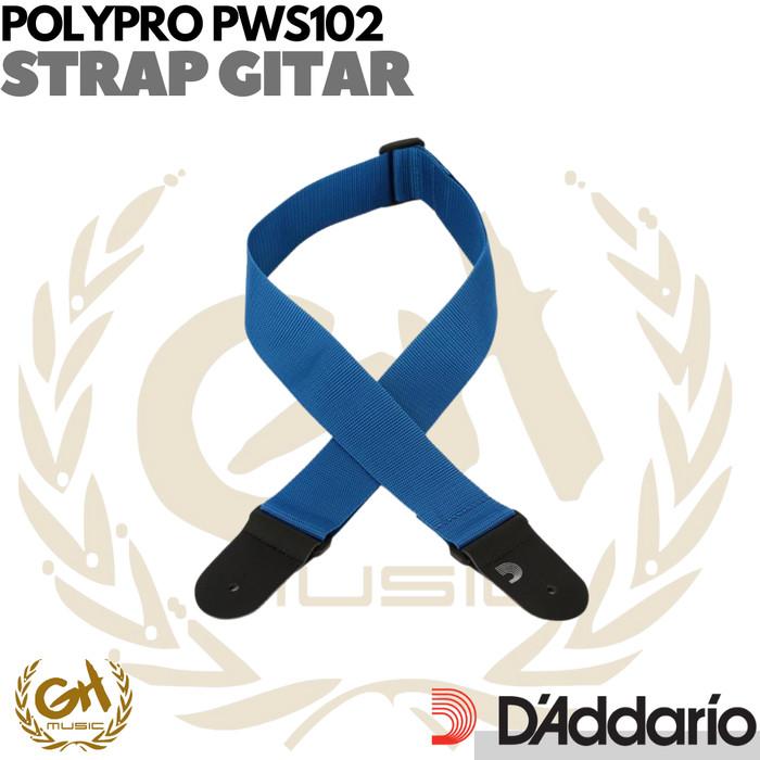 D'ADDARIO POLYPRO GUITAR STRAP Blue PWS102 - STRAP GITAR