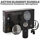 ASTON ELEMENT BUNDLE Condenser Microphone with Pop Filter & Shockmount (made in UK)