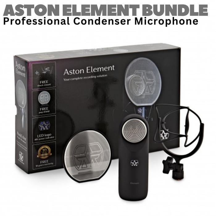 ASTON ELEMENT BUNDLE Condenser Microphone with Pop Filter & Shockmount (made in UK)