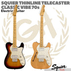 Squier Classic Vibe 70s Telecaster Thinline Electric Guitar, Maple FB - Gitar Listrik