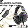 FIFINE H6 USB HEADSET 7.1 SURROUND SOUND, RGB LIGHT HEADPHONE GAMING