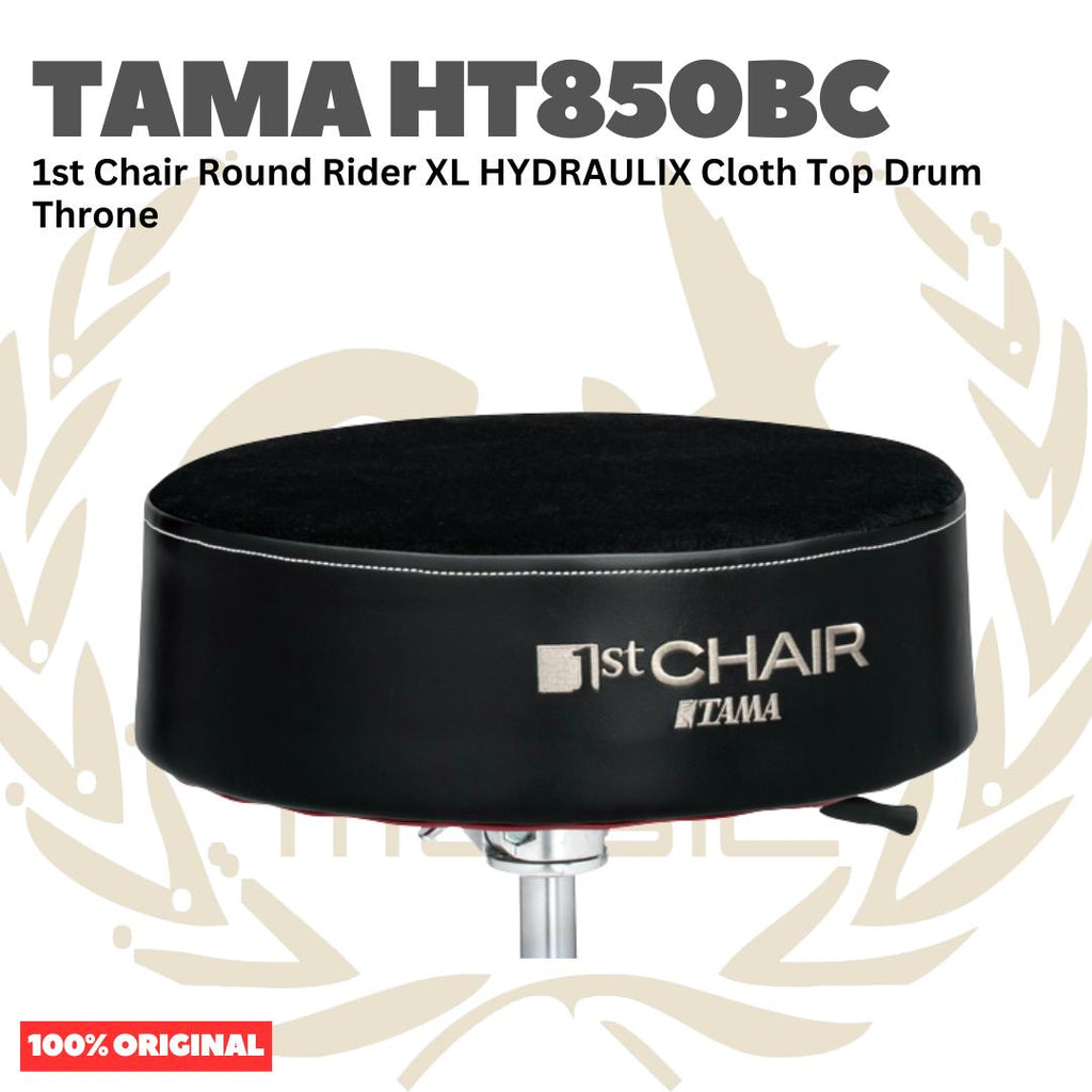 TAMA HT850BC 1st Chair Round Rider XL HYDRAULIX Cloth Top Drum Throne - Kursi Drum