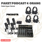 PAKET PODCAST 4 ORANG MURAH BERKUALITAS PM360 / BM800 Plus Headphone