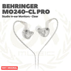 Behringer MO240-CL Pro Studio In-ear Monitors Clear - IEM Earphone M0240-CL