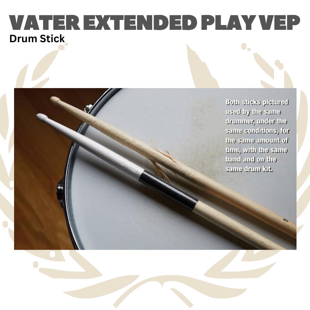 Vater V-E-P Xtended Play Series 5A 5B Stik Drum Kayu - Stik Drum Tahan Lama dengan Shield Anti-Pecah