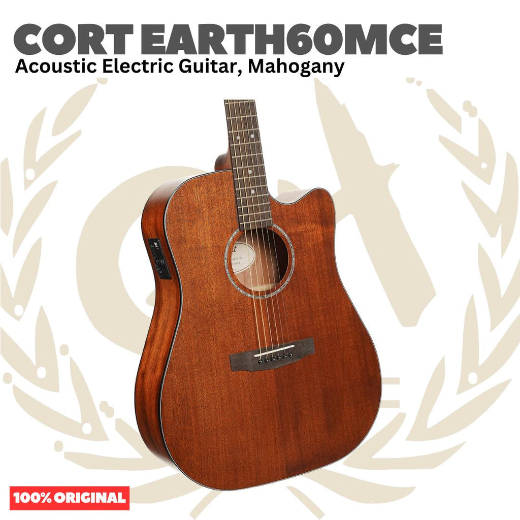 Cort Earth 60 MCE Acoustic Electric Guitar - Gitar Akustik Elektrik Earth60MCE | Earth 60MCE Original Asli