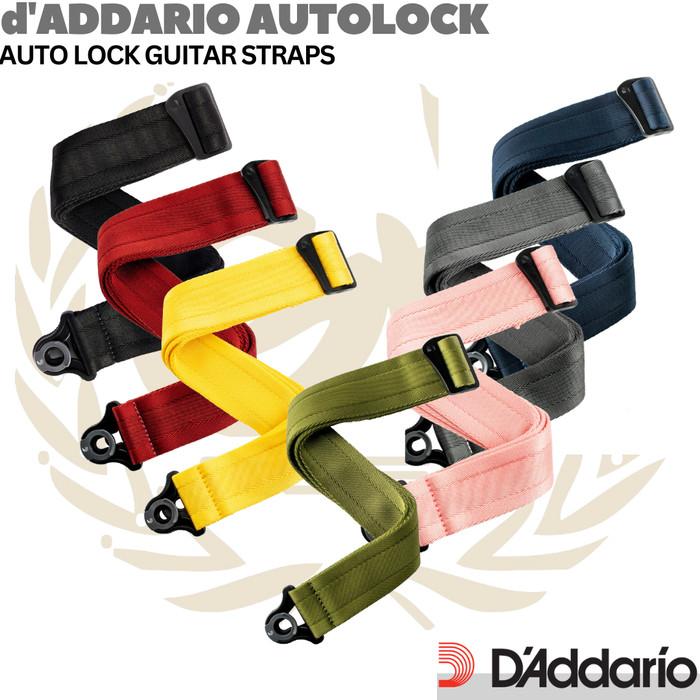 D'ADDARIO Auto Lock Nylon Guitar Strap | Strap Nilon Gitar