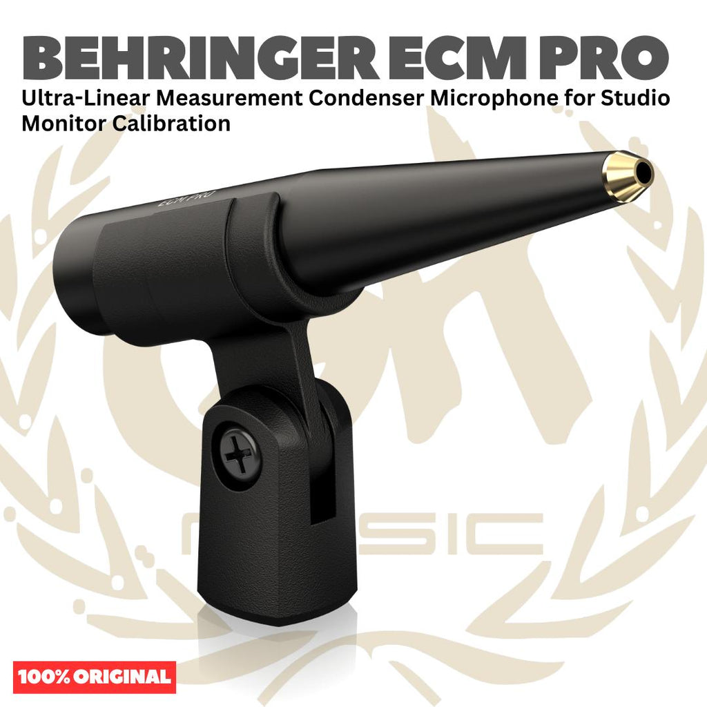 Behringer ECM PRO Ultra-Linear Measurement Condenser Microphone for Studio Monitor Calibration - ECMPRO Mik Kondeser Mikrofon Kondensor RTA Original Asli