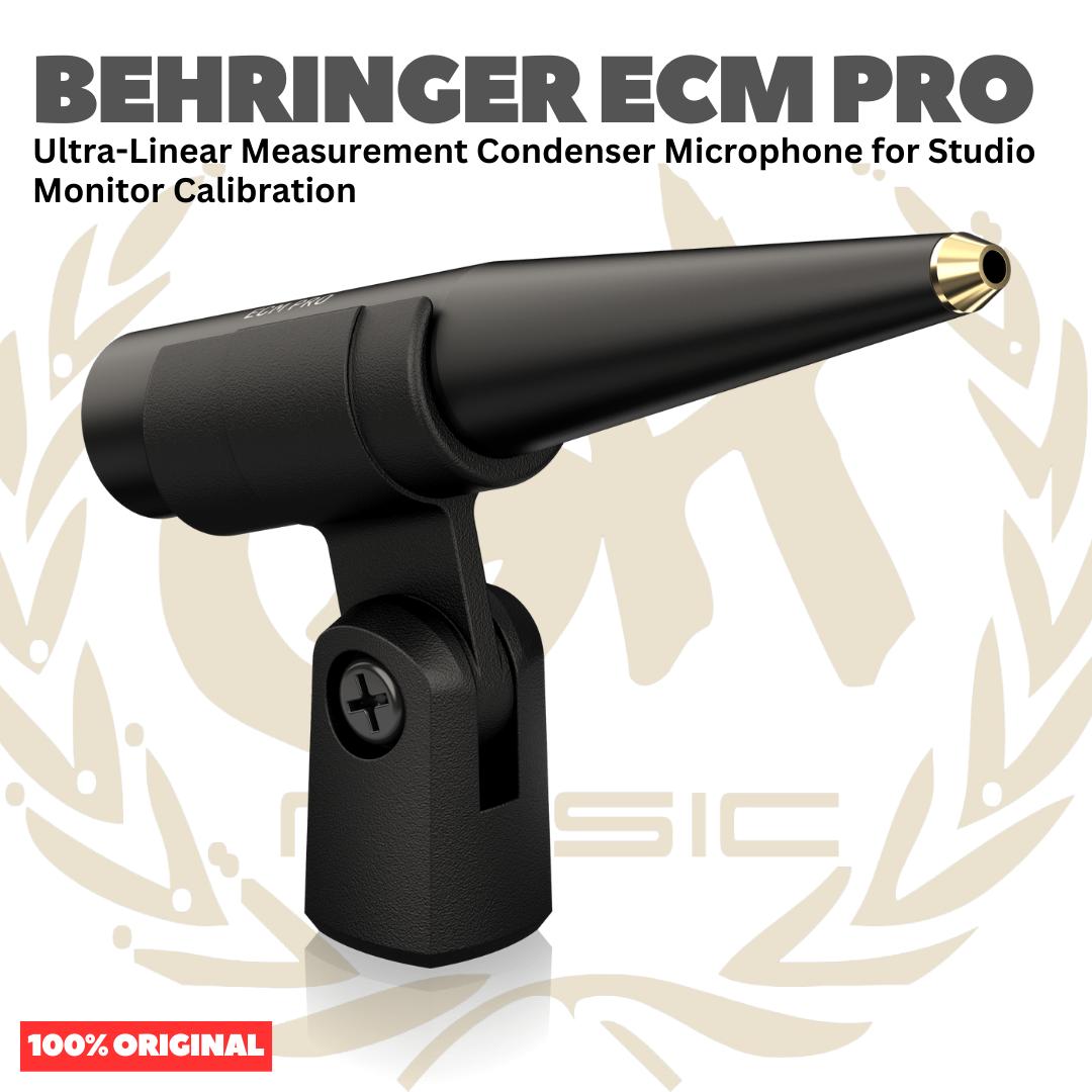 Behringer ECM PRO Ultra-Linear Measurement Condenser Microphone for Studio Monitor Calibration - ECMPRO Mik Kondeser Mikrofon Kondensor RTA Original Asli