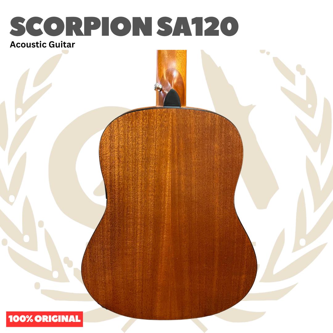 Scorpion SA120 Acoustic Guitar with 3/4 Body Scale - SA 120 Gitar Akustik dengan Ukuran 3/4 Original Asli