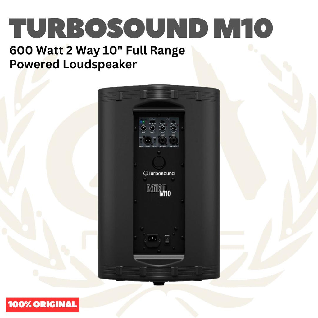 Turbosound Milan M10 600 Watt 2 Way 10" Full Range Powered Loudspeaker Portable - Speaker Aktif Portabel