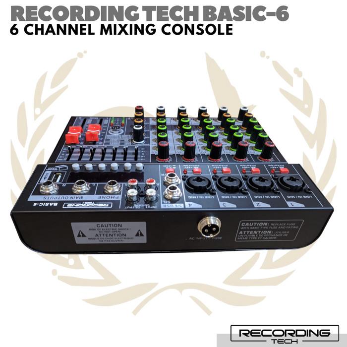 RECORDING TECH BASIC 6 MIXING CONSOLE | Audio MIxer 6 Channel Basic6