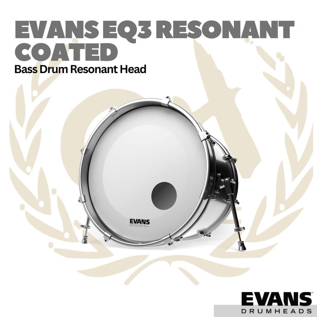 Evans EQ3 Coated Resonant Bass Drumhead - Membran Drum
