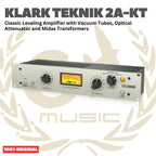 Klark Teknik 2A-KT Classic Leveling Amplifier with Vaccum Tubes, Optical Attenuator and Midas Transformers - Optical Compressor Instrumen Musik Kompresor Studio Leveling Ampli Original Asli