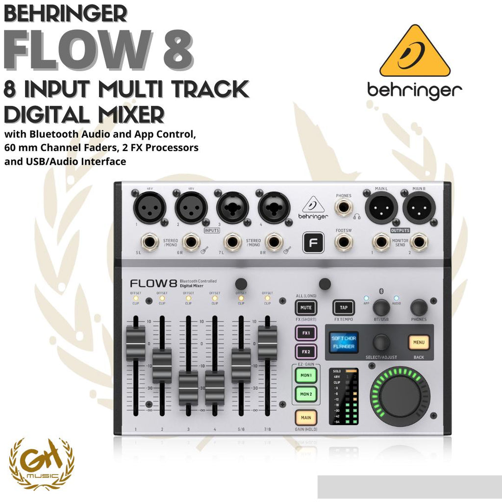 BEHRINGER FLOW 8 MULTITRACK DIGITAL MIXER & AUDIO INTERFACE/SOUNDCARD FLOW8