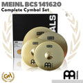 Meinl BCS141620 Complete Cymbal Set Hi hat 14", Crash 16", Ride 20"