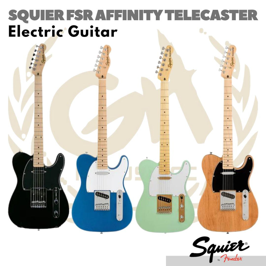 Squier FSR Affinity Series Telecaster Electric Guitar, Maple FB - Gitar Listrik