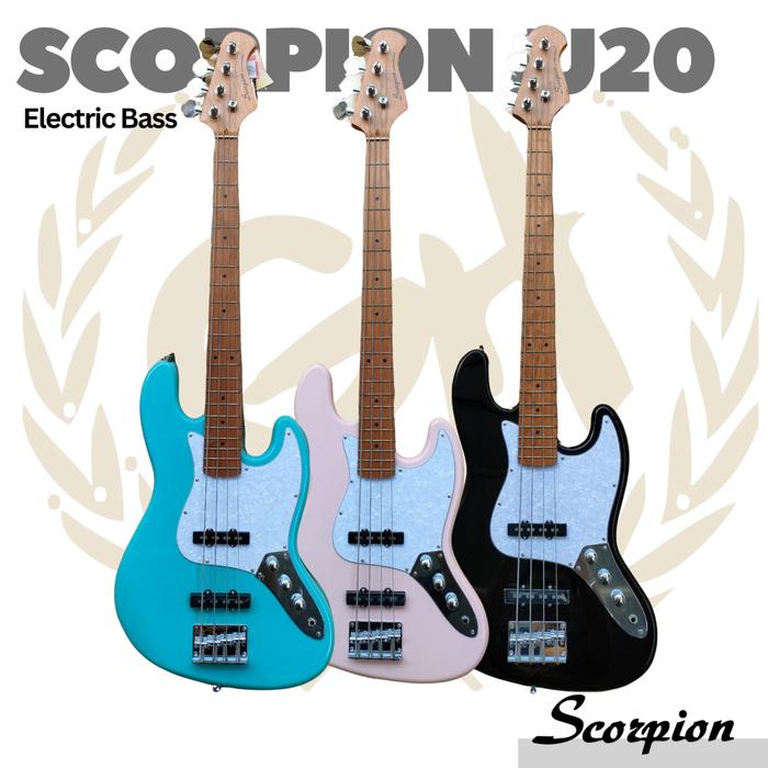SCORPION JJ20 Electric Bass - Bass Elektrik Listrik JJ-20 - BK, BASSONLY