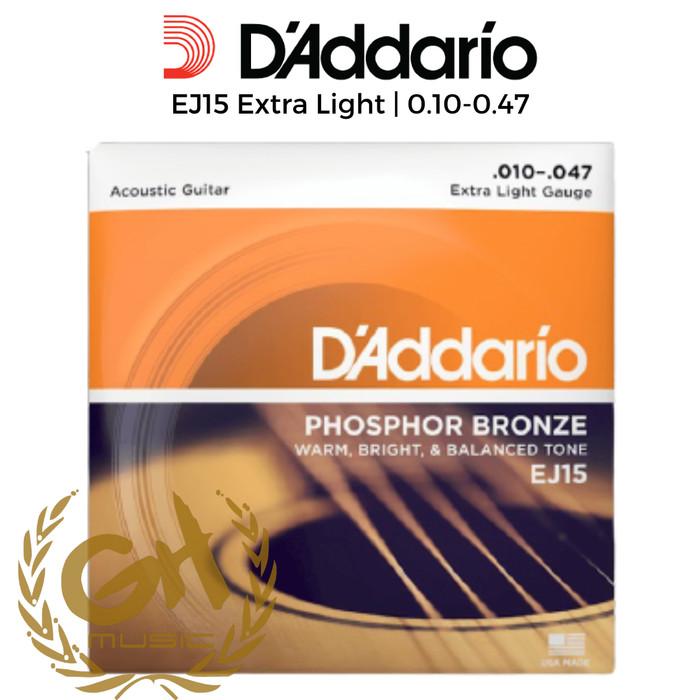 D'Addario EJ15 Extra Light Gauge 0.10-0.47 Strings
