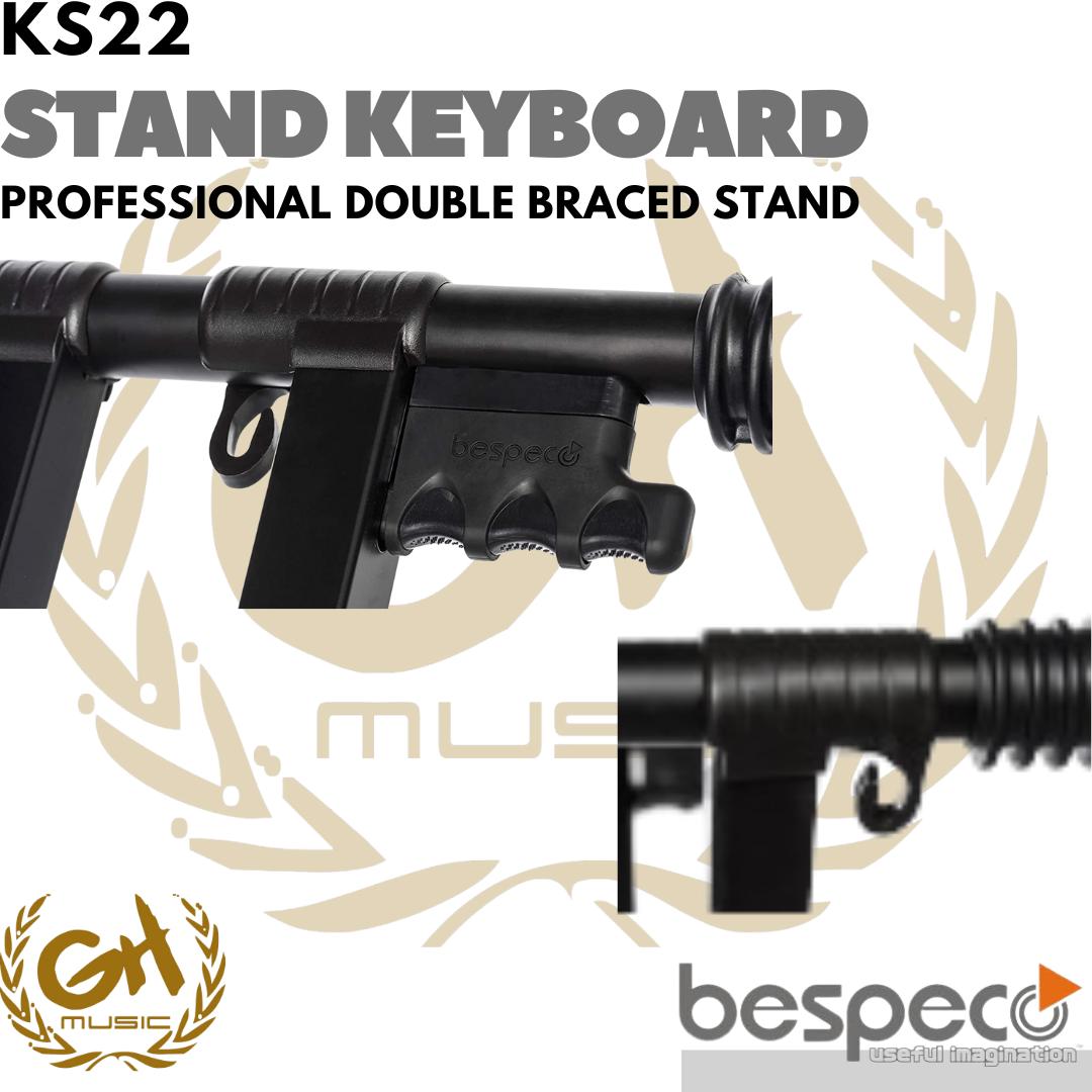 BESPECO KS22 Double Braced Keyboard Stand