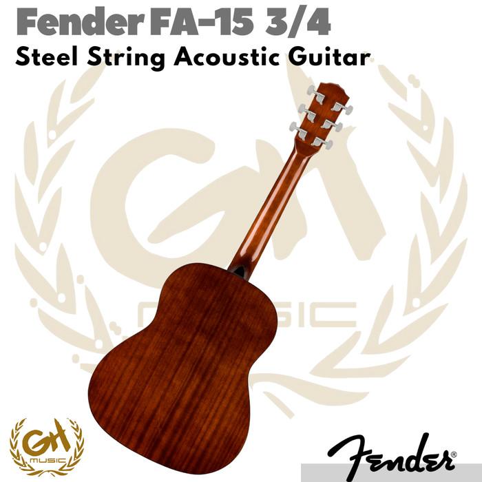 Fender FA 15 3/4 String Acoustic Guitar with Bag | Gitar Akustik FA15