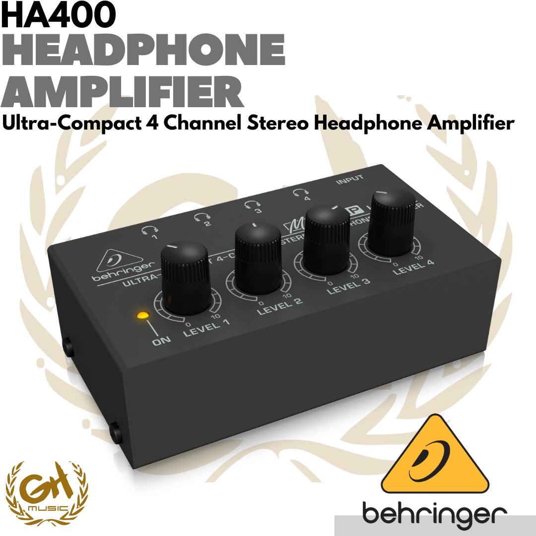 BEHRINGER HA400 Ultra-Compact 4 Channel Stereo Headphone Amplifier