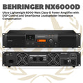 Behringer NX6000D Ultra-Lightweight 6000-Watt Class-D Power Amplifier with DSP Control and SmartSense Loudspeaker Impedance Compensation - NX 6000D | NX-6000-D