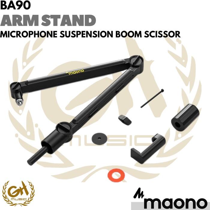 MAONO BA90 Microphone Suspension Boom Scissor Arm Stand Mic