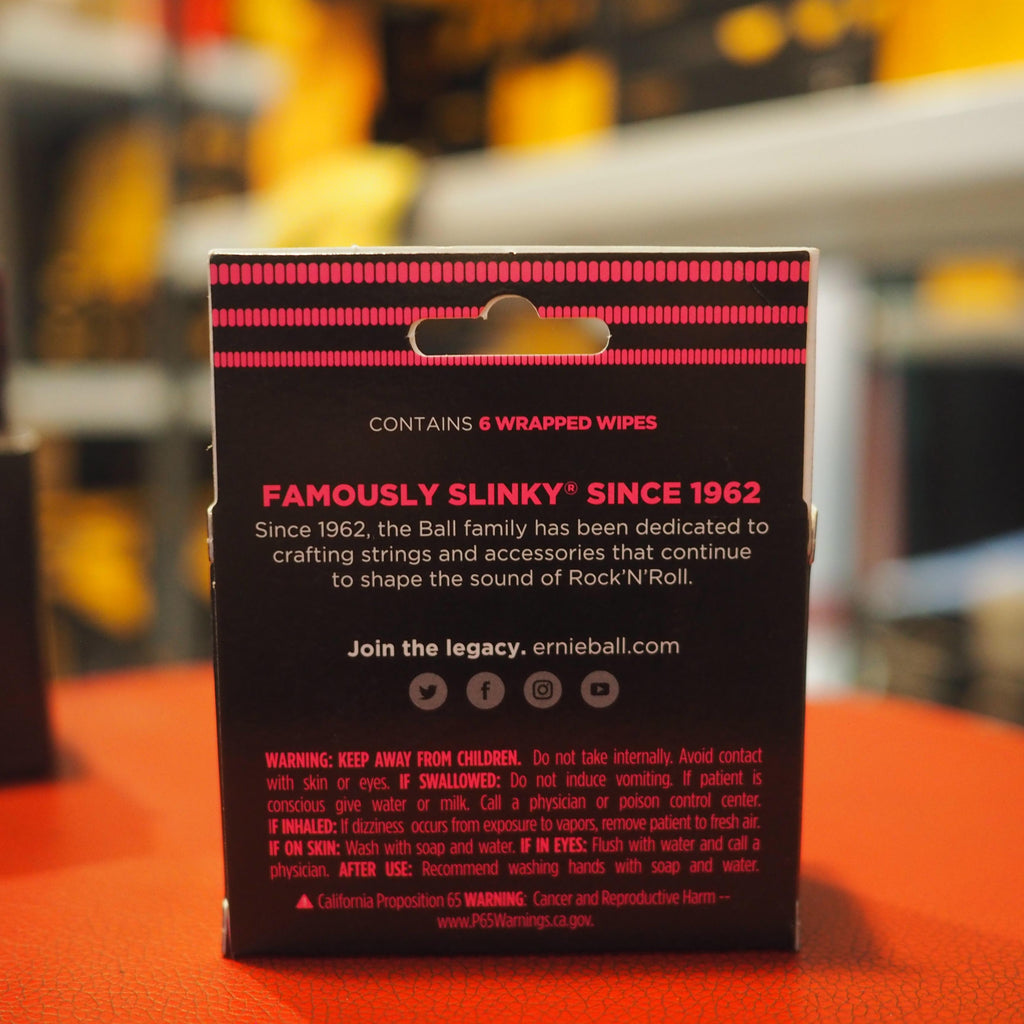 Ernie Ball Wonder Wipes String Cleaner, 6 Pack - Pembersih Senar