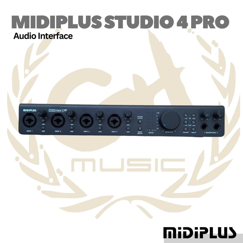 Midiplus Studio 4 Pro OTG 4CH USB Audio Interface - Soundcard Recording
