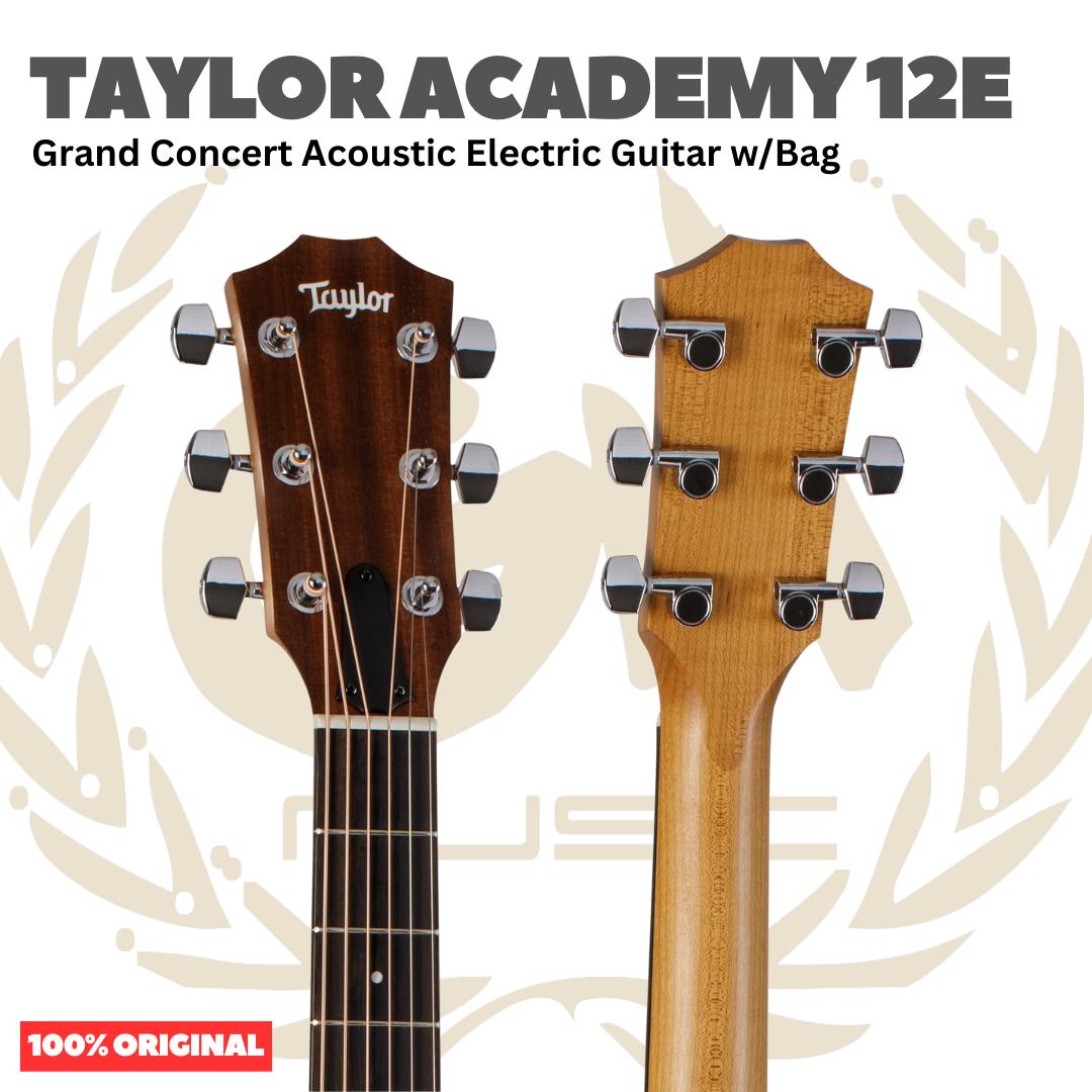 Taylor Academy 12e Grand Concert Acoustic Guitar w/Bag - Gitar Akustik Elektrik Original Asli