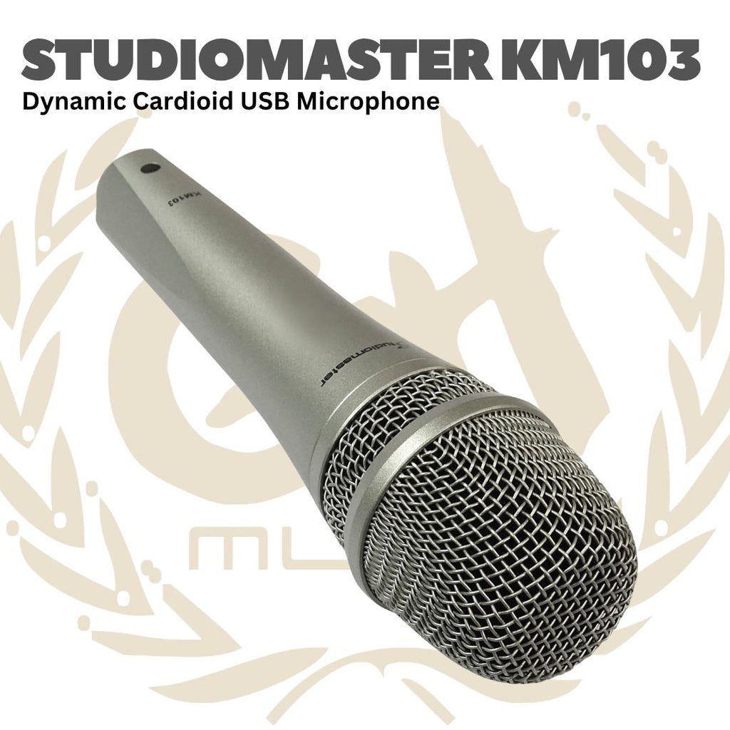 KM103 Dynamic Cardioid USB Microphone - KM 103 Mik Dinamik USB Karaoke Studiomaster Mic KM-103 Original