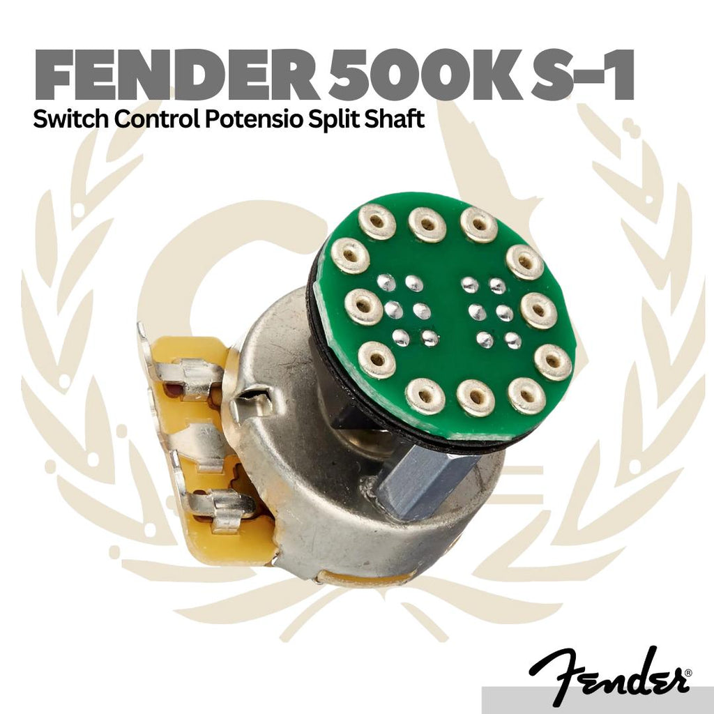 Fender 500K S-1 Switch Control Pot Split Shaft - Potensio Gitar Bass