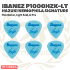 Ibanez P1000HZK-LT HAZUKI Nemophila Signature Guitar Picks, Light Teal, 6-Pack - Pik Gitar isi 6