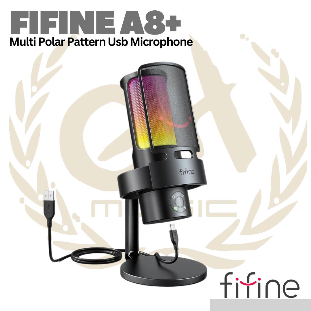 FIFINE A8 PLUS Multi Polar Pattern Condeser USB Microphone | A8+ Mic